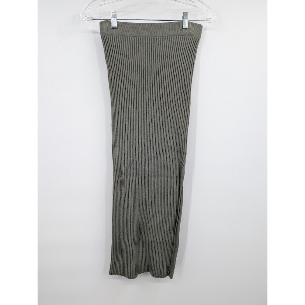 Petal‎ & Pup Bowen Ribbed Knit Maxi Skirt Women's Medium Olive Green NWT